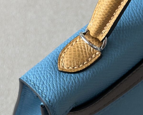 Kelly Mini HSS Epsom New Bleu Jean(D2), Sesame(2S) And Etain(8F) Palladium Hardware - Image 8