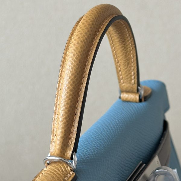 Kelly Mini HSS Epsom New Bleu Jean(D2), Sesame(2S) And Etain(8F) Palladium Hardware - Image 7