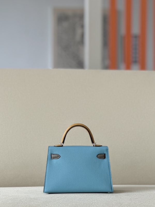 Kelly Mini HSS Epsom New Bleu Jean(D2), Sesame(2S) And Etain(8F) Palladium Hardware - Image 2