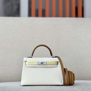 Kelly Mini HSS Epsom Nata(I2), Sesame(2S) And Jaune Poussin(1Z) Palladium Hardware