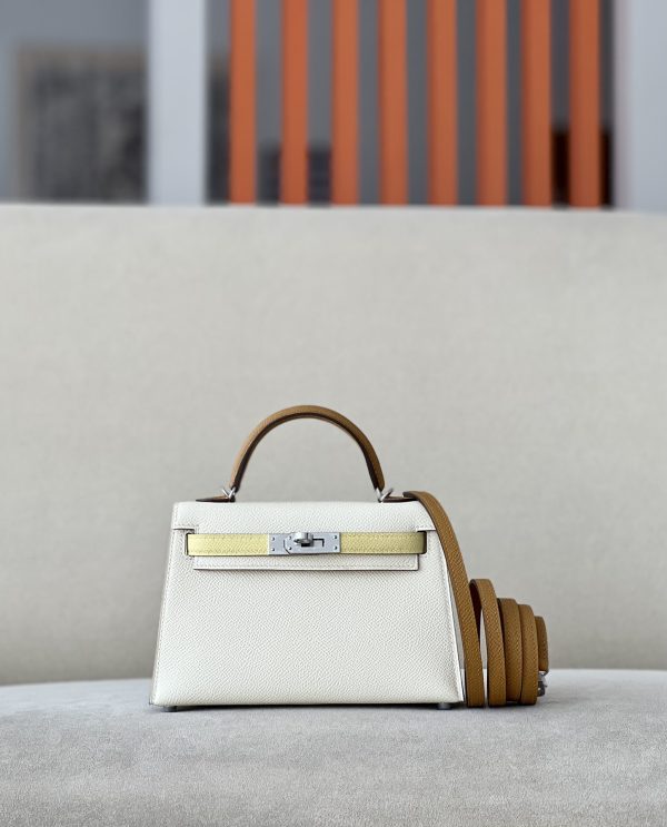 Kelly Mini HSS Epsom Nata(I2), Sesame(2S) And Jaune Poussin(1Z) Palladium Hardware