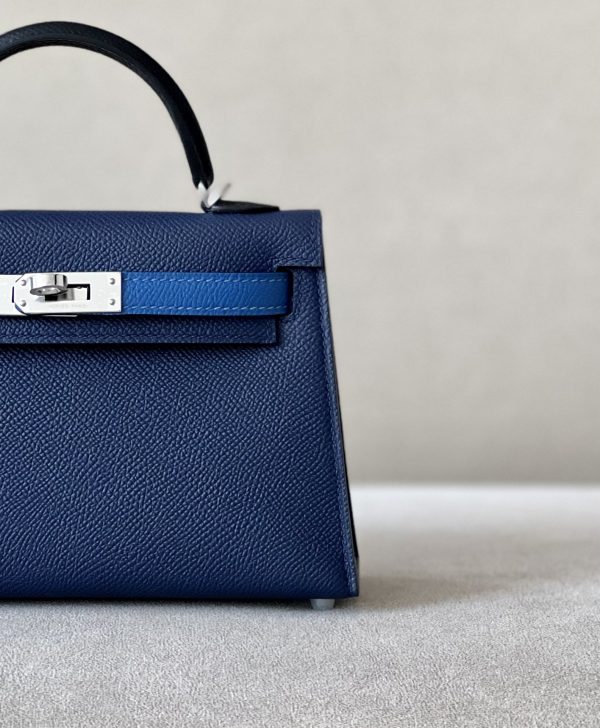 Kelly Mini HSS Epsom Blue Saphir(73), Blue France(71) And Nior(89) Palladium Hardware - Image 9