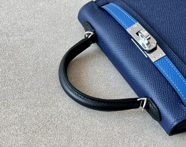 Kelly Mini HSS Epsom Blue Saphir(73), Blue France(71) And Nior(89) Palladium Hardware - Image 7
