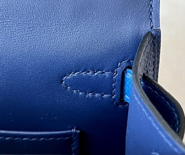Kelly Mini HSS Epsom Blue Saphir(73), Blue France(71) And Nior(89) Palladium Hardware - Image 6