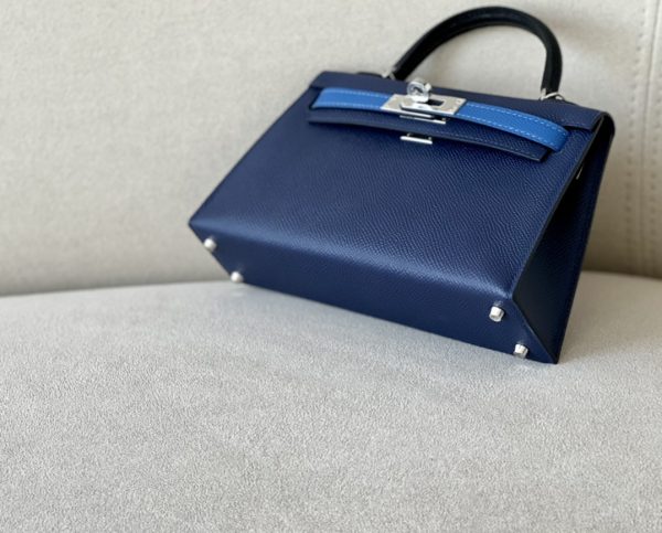 Kelly Mini HSS Epsom Blue Saphir(73), Blue France(71) And Nior(89) Palladium Hardware - Image 4