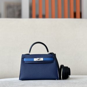 Kelly Mini HSS Epsom Blue Saphir(73), Blue France(71) And Nior(89) Palladium Hardware
