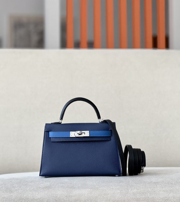Kelly Mini HSS Epsom Blue Saphir(73), Blue France(71) And Nior(89) Palladium Hardware