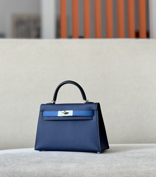 Kelly Mini HSS Epsom Blue Saphir(73), Blue France(71) And Nior(89) Palladium Hardware - Image 2
