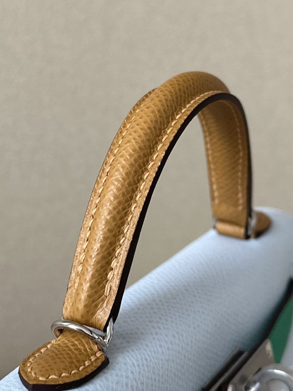 Kelly Mini HSS Epsom Blue Brume(T0), Sesame(2S) And Vert Jade(O6) Palladium Hardware - Image 6