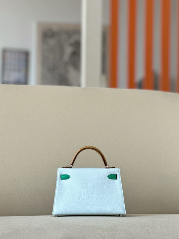 Kelly Mini HSS Epsom Blue Brume(T0), Sesame(2S) And Vert Jade(O6) Palladium Hardware - Image 2