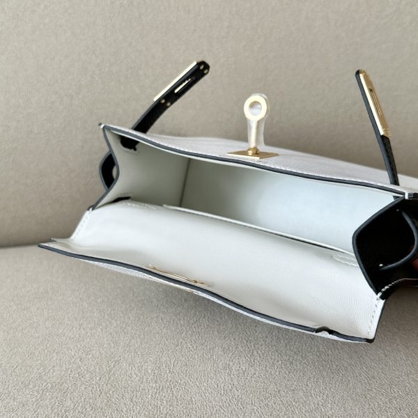 Kelly Mini HSS Epsom Nior(89) And Blanc(01)Gold Hardware - Image 5