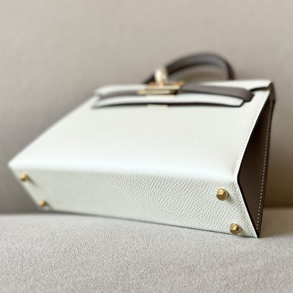 Kelly Mini HSS Epsom Nata(I2) And Gris Asphalte(M8)Gold Hardware - Image 10