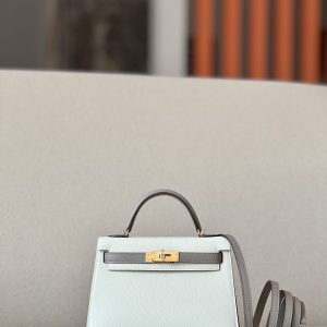 Kelly Mini HSS Epsom Nata(I2) And Gris Asphalte(M8)Gold Hardware