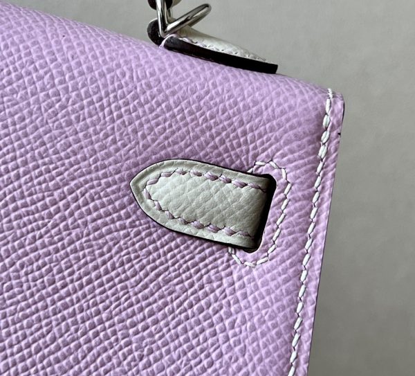 Kelly Mini HSS Epsom Mauve Sylvestre(X9) And Nata(I2)Palladium Hardware - Image 8