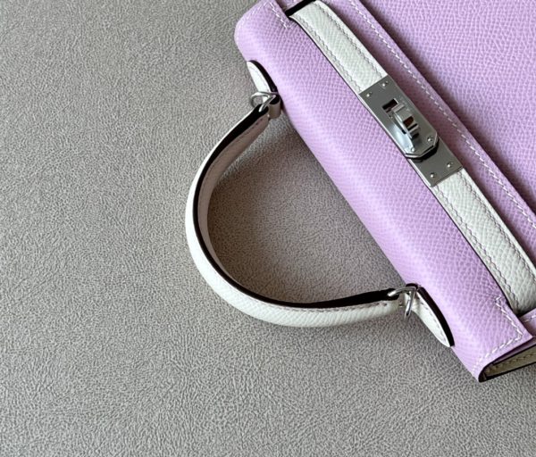 Kelly Mini HSS Epsom Mauve Sylvestre(X9) And Nata(I2)Palladium Hardware - Image 7