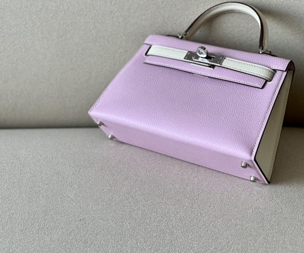Kelly Mini HSS Epsom Mauve Sylvestre(X9) And Nata(I2)Palladium Hardware - Image 4