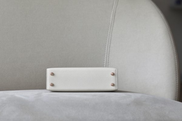 Kelly Mini HSS Epsom Craie(10) And Trench(S2)Rose Gold Hardware - Image 6