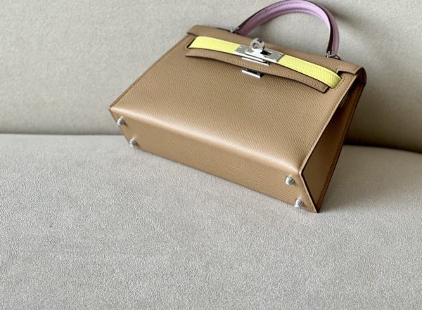 Kelly Mini HSS Epsom Chai(0M), Lime(9R) And Mauve Sylvestre(X9) Palladium Hardware - Image 4