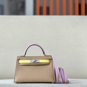 Kelly Mini HSS Epsom Chai(0M), Lime(9R) And Mauve Sylvestre(X9) Palladium Hardware