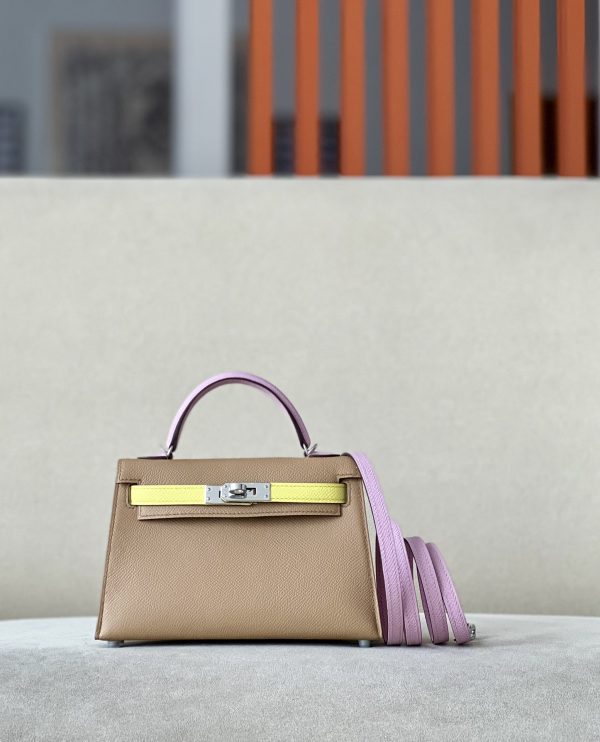Kelly Mini HSS Epsom Chai(0M), Lime(9R) And Mauve Sylvestre(X9) Palladium Hardware