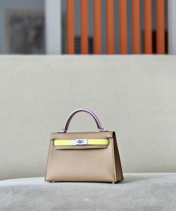 Kelly Mini HSS Epsom Chai(0M), Lime(9R) And Mauve Sylvestre(X9) Palladium Hardware - Image 2