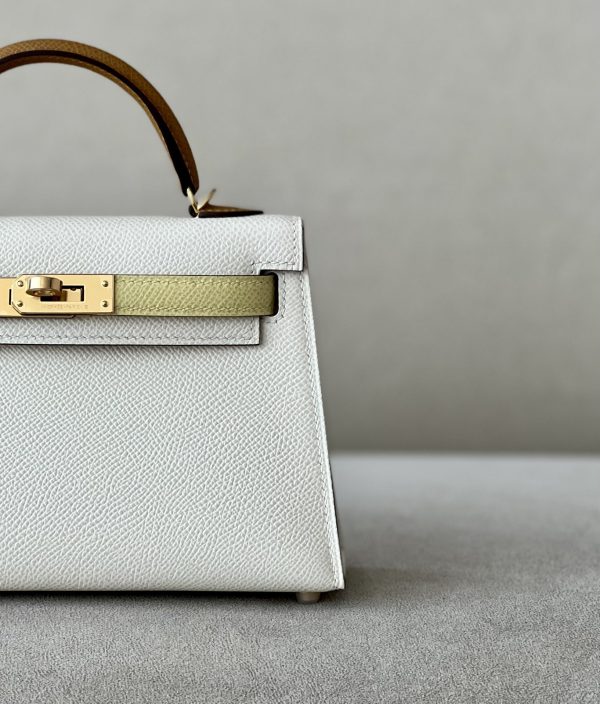 Kelly Mini HSS Epsom Nata(I2), Sesame(2S) And Jaune Poussin(1Z) Gold Hardware - Image 10