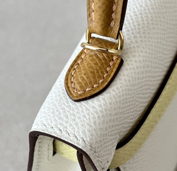 Kelly Mini HSS Epsom Nata(I2), Sesame(2S) And Jaune Poussin(1Z) Gold Hardware - Image 9