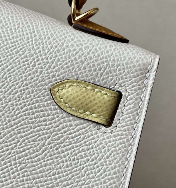 Kelly Mini HSS Epsom Nata(I2), Sesame(2S) And Jaune Poussin(1Z) Gold Hardware - Image 8
