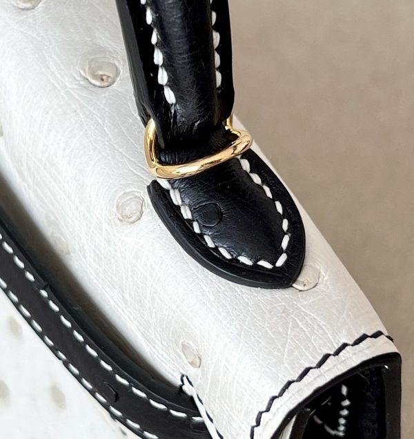 Kelly Mini HSS Ostrich Beton(8L) And Nior(89)Gold Hardware - Image 11
