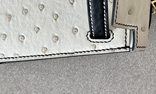 Kelly Mini HSS Ostrich Beton(8L) And Nior(89)Gold Hardware - Image 7