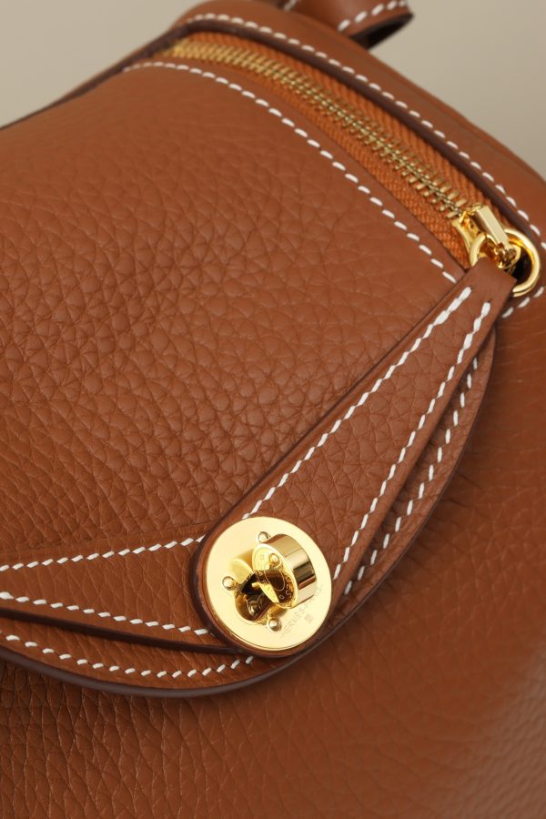 Lindy Mini Clemence Gold (37) Gold Hardware - Image 6