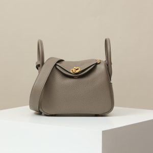 Lindy Mini Clemence Gris Asphalte (M8) Gold Hardware