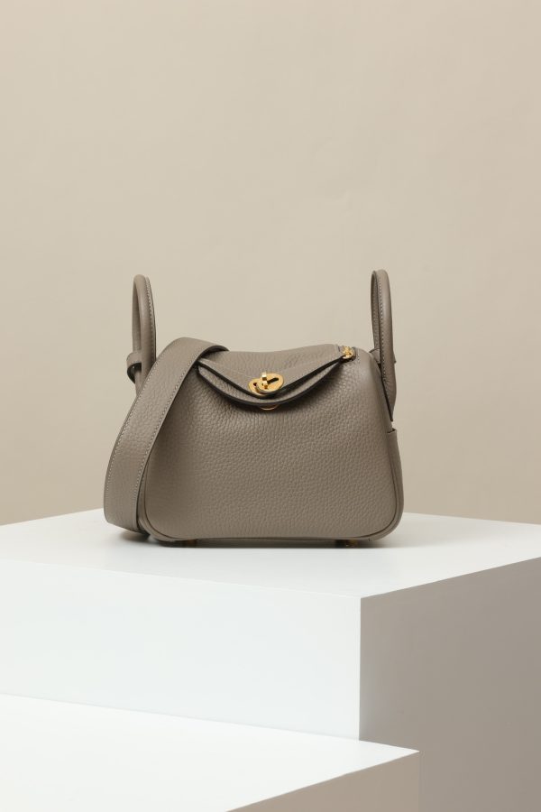 Lindy Mini Clemence Gris Asphalte (M8) Gold Hardware