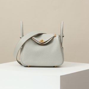 Lindy Mini Clemence Gris Perle (80) Gold Hardware