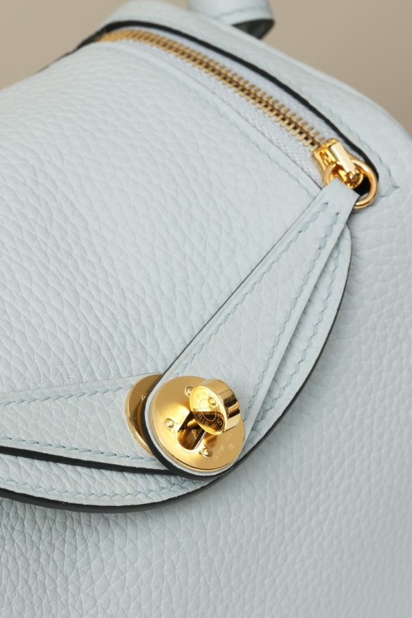 Lindy Mini Clemence Blue Pale (08) Gold Hardware - Image 5