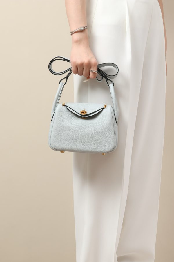 Lindy Mini Clemence Blue Pale (08) Gold Hardware - Image 9