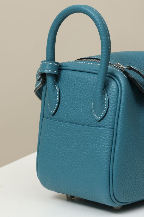 Lindy Mini Clemence New Bleu Jean (D2) Palladium Hardware - Image 6