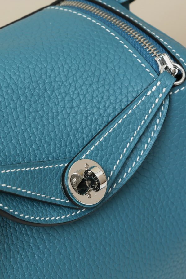 Lindy Mini Clemence New Bleu Jean (D2) Palladium Hardware - Image 7