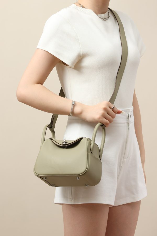 Lindy Mini Clemence Beige Marfa (8Q) Palladium Hardware - Image 9