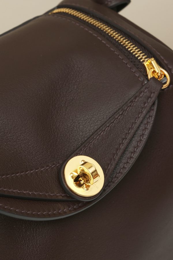 Lindy Mini HSS Clemence Moka (44) And New Bleu Jean(D) Gold Hardware - Image 6