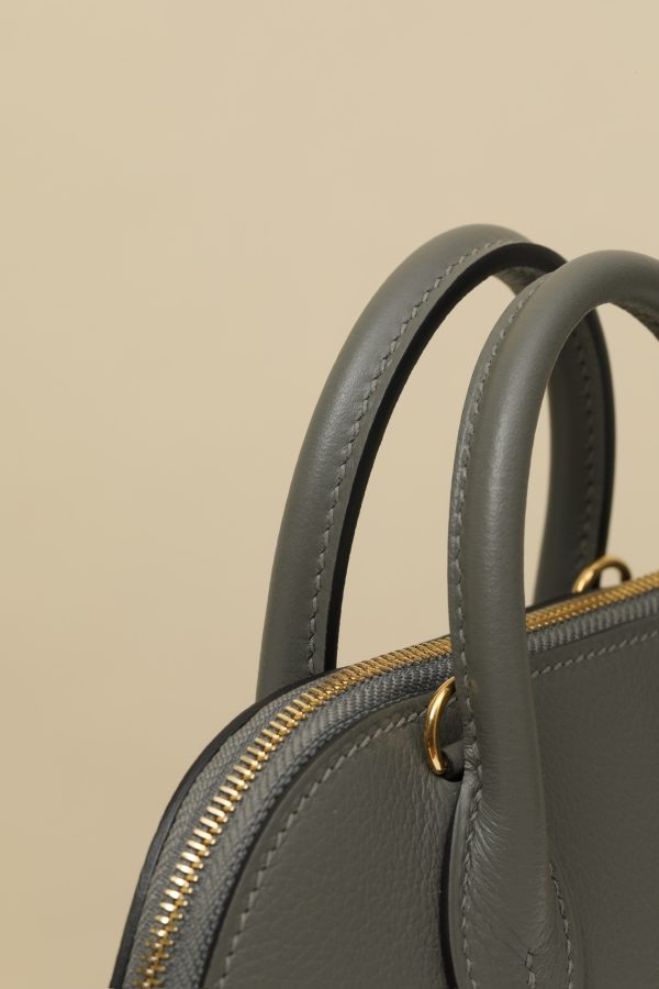 Bolide Mini Evercolor Gris Meyer (0L) Gold Hardware - Image 4