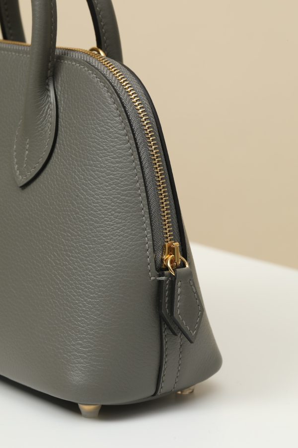 Bolide Mini Evercolor Gris Meyer (0L) Gold Hardware - Image 5