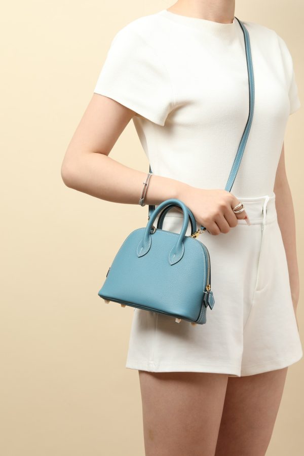 Bolide Mini Evercolor New Bleu Jean (D2) Gold Hardware - Image 8