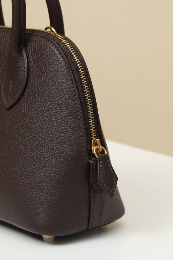Bolide Mini HSS Evercolor Rouge Sellier (0G) And Mauve Sylvestre(X9) Gold Hardware - Image 6