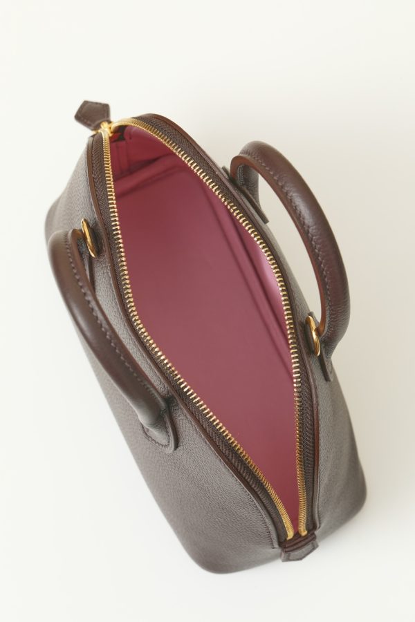 Bolide Mini HSS Evercolor Rouge Sellier (0G) And Mauve Sylvestre(X9) Gold Hardware - Image 4