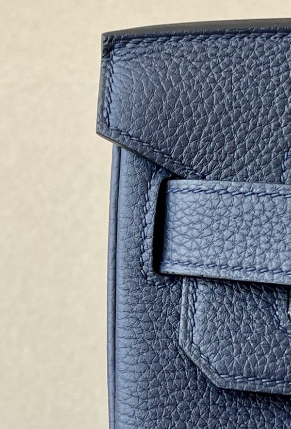 Birkin Hac a Dos PM Backpack Togo Blue Saphir (73) Palladium Hardware - Image 8