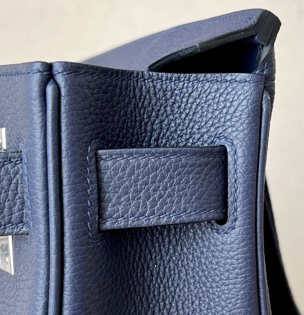 Birkin Hac a Dos PM Backpack Togo Blue Saphir (73) Palladium Hardware - Image 6