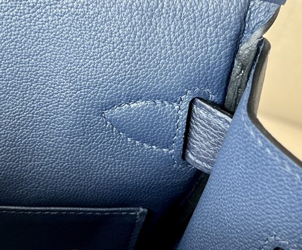 Birkin Hac a Dos PM Backpack Togo Blue Saphir (73) Palladium Hardware - Image 5