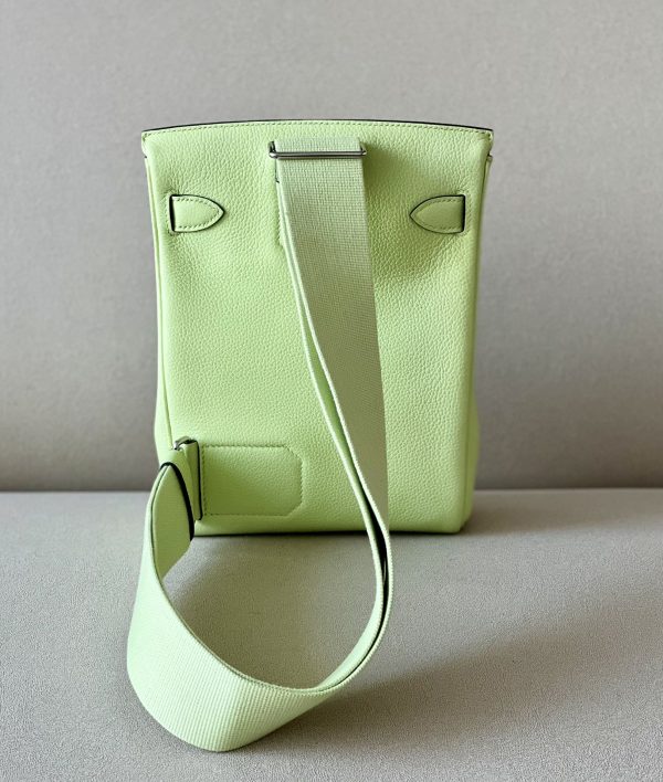 Birkin Hac a Dos PM Backpack Togo Vert Absinthe (Y6) Palladium Hardware - Image 2