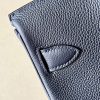 Birkin Hac a Dos PM Backpack Togo Blue Nuit (2Z) Palladium Hardware - Image 7
